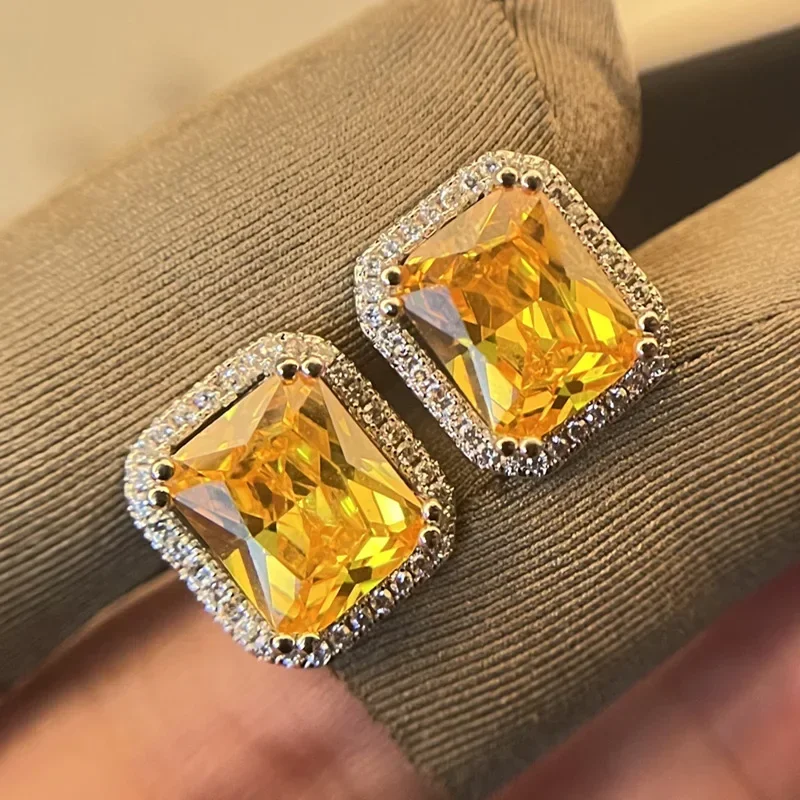DIWENFU-pendientes de plata de ley 925 con topacio para Mujer, joyería auténtica de Plata de Ley 925, Bizuteria Aros para Mujer, Oreja Orecchini