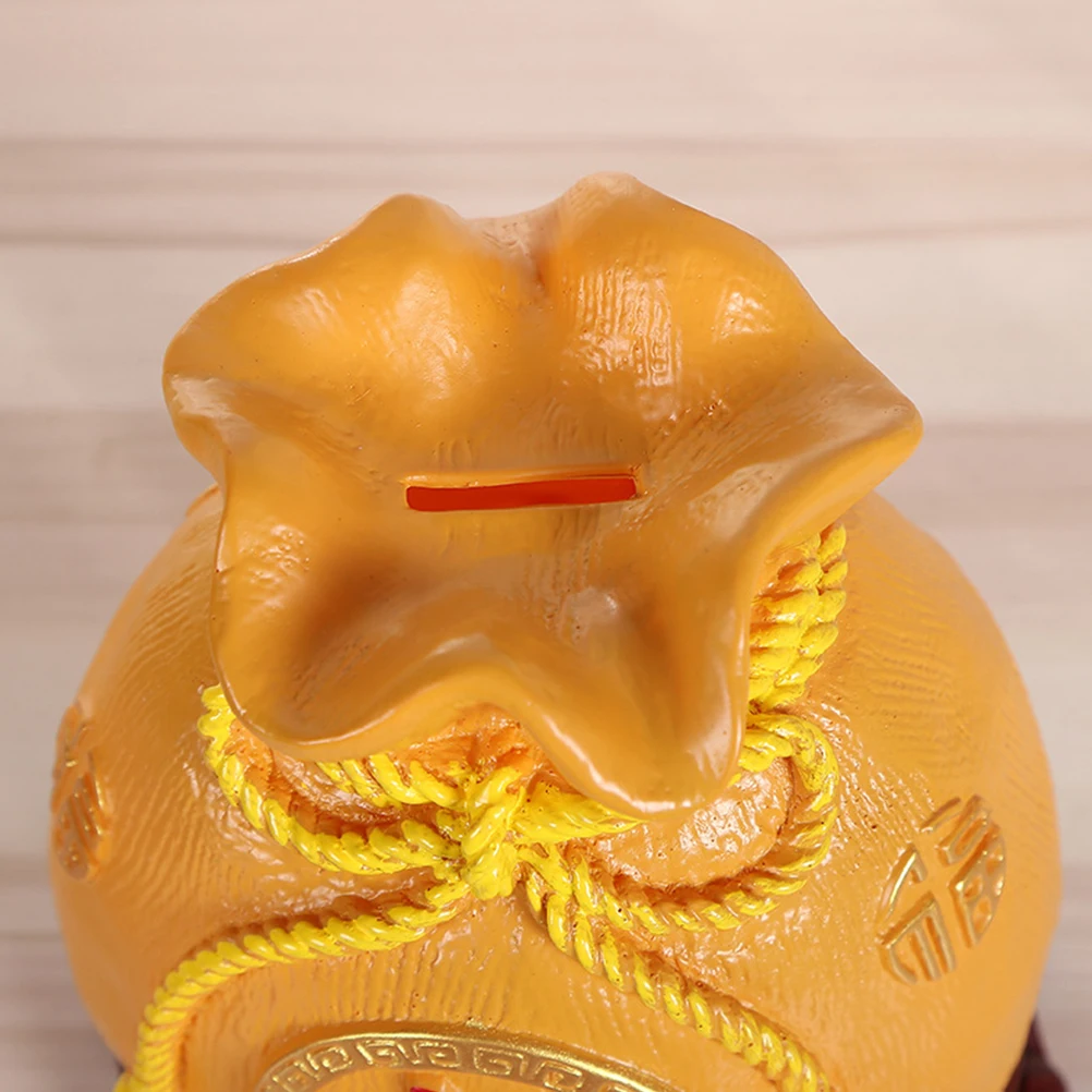

Resin Money Bag Piggy Bank Decor Delicate Desktop Ornament Chinese Style New Year Coin Jar Creative Resin Coin Container