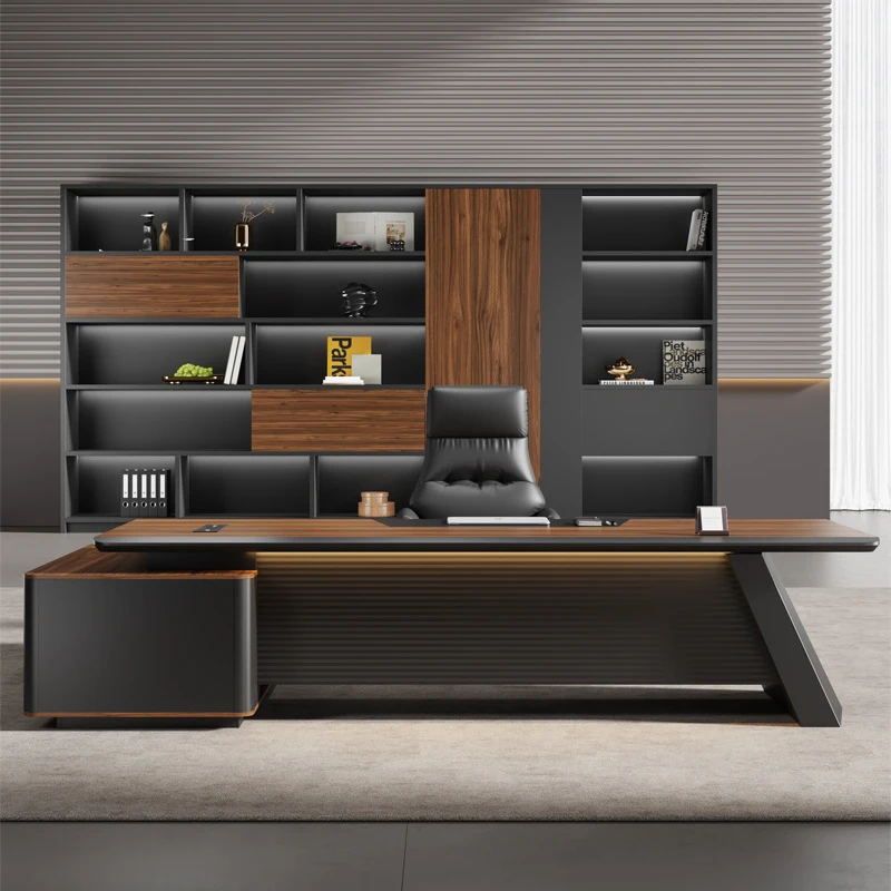 CEO desk,boss table,office Furniture,High-End , And Chair Set, Bookcase, General Manager'S , CEO Executive Desk, Supervisor'S Of