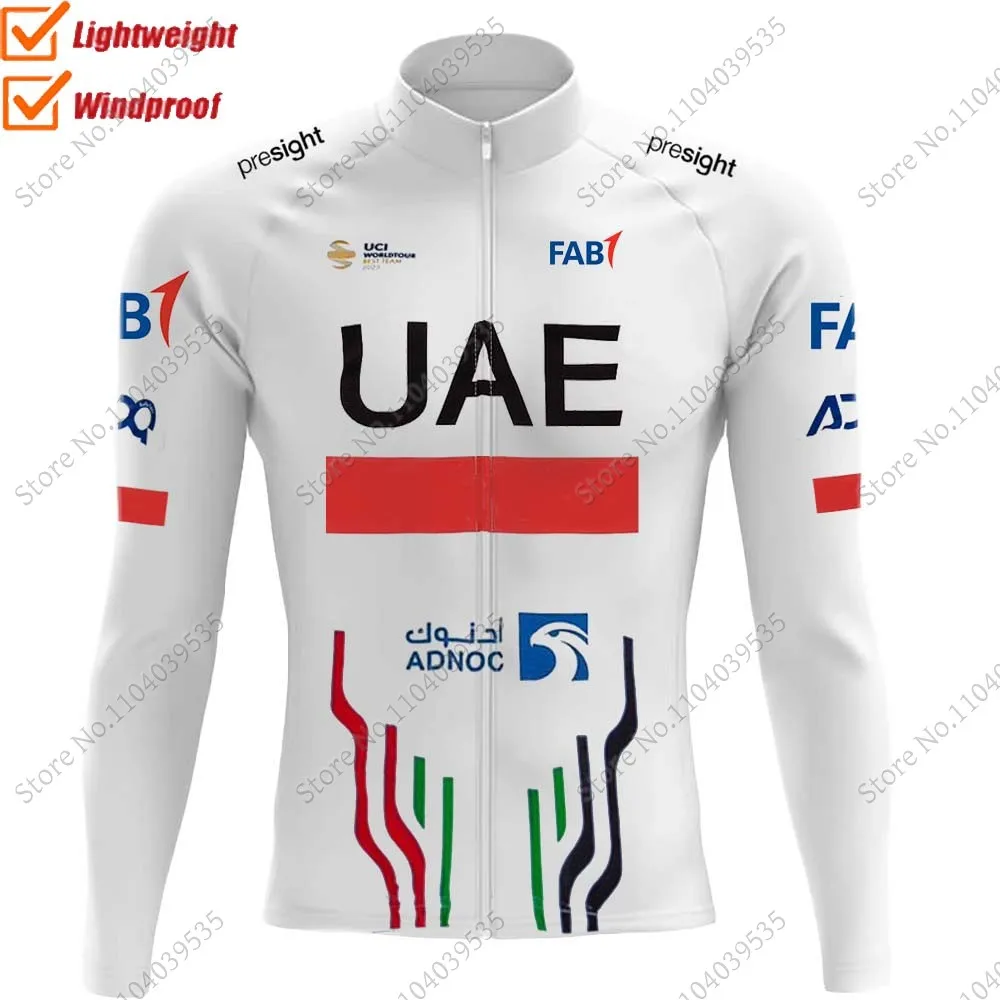 2025 UAE Team Wind Vest Mens France Tour Cycling Jacket Windproof Cycling Jerseys Long Sleeve MTB Maillot Cyclisme