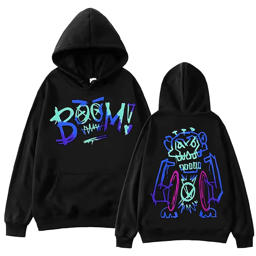 Hot Anime Arcane Jinx Graffiti Hoodie Harajuku Hip Hop Pullover Tops Sweatshirt Fans Gift