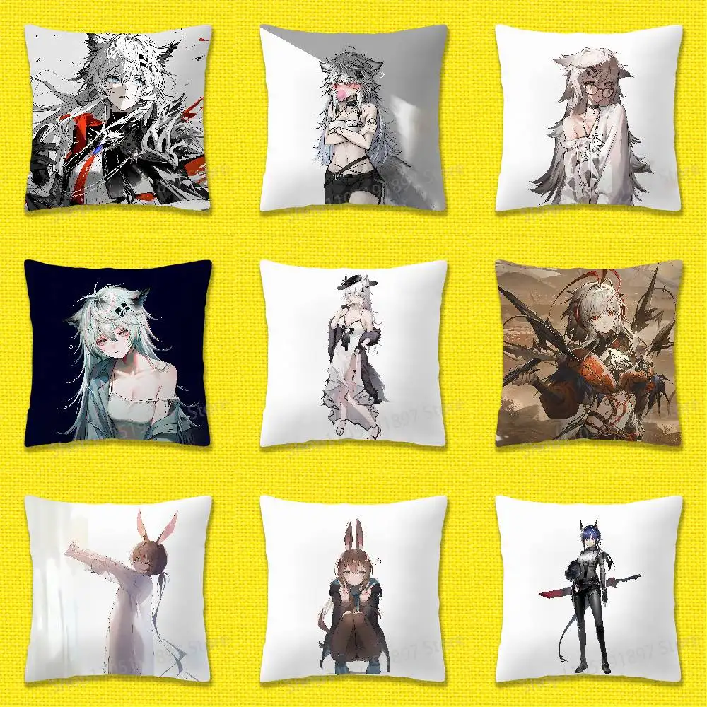 

A-Arknights Lappland Exusiai Throw Pillow Case For 45x45cm 40x40cm 55x55cm 50x50cm 30x30cm Square Car Pillowcase Shell