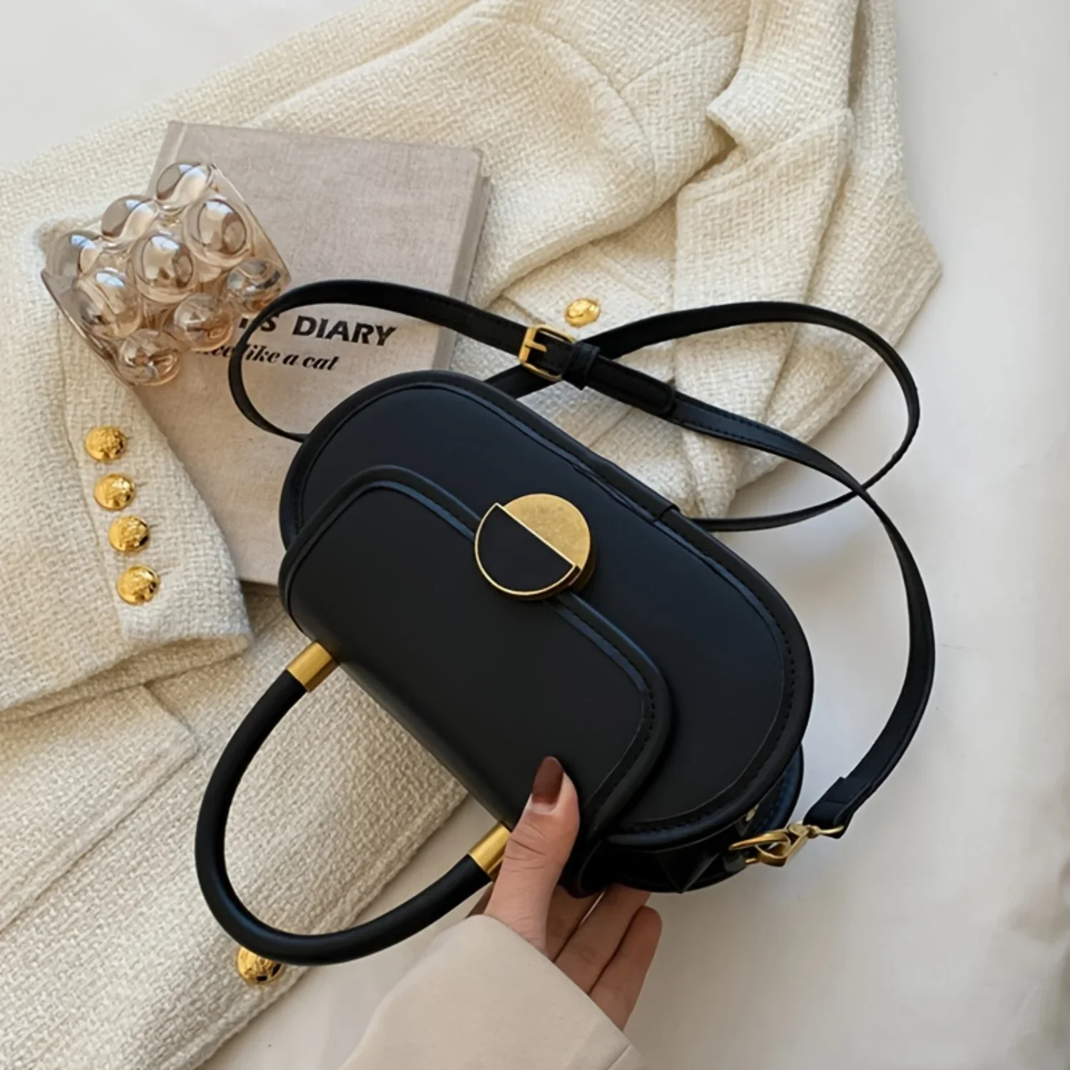 

Vintage Y2K Flap Handbag Women's Small Crossbody Purse