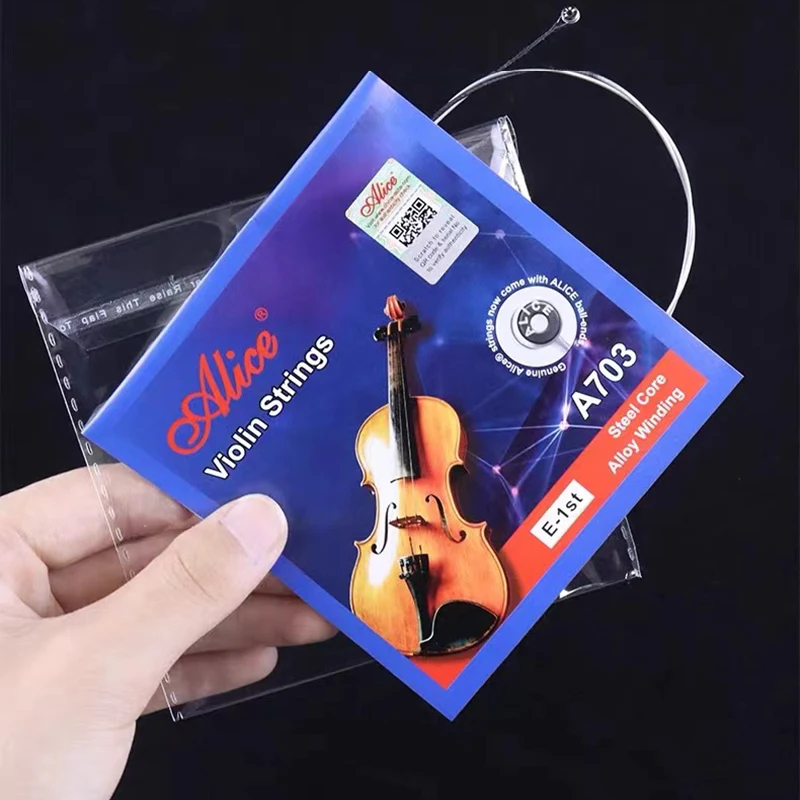 A703 Violin Strings Full Set E A D G String Plated Steel Core Nickel Silver Alloy Winding for 1/8 1/4 3/4 4/4 Violin Parts