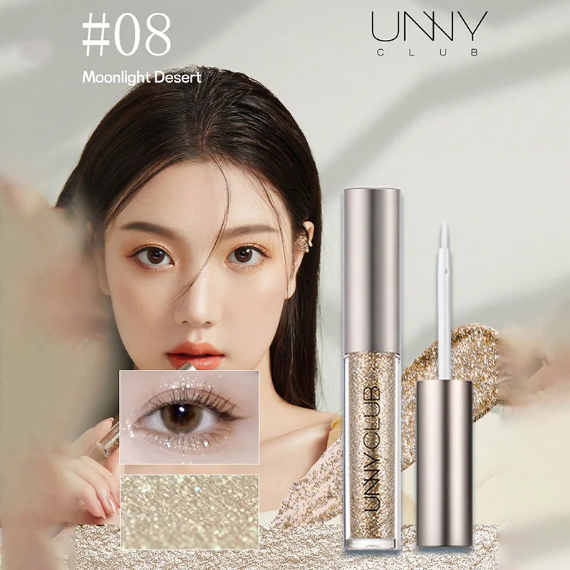 Sombra líquida brilhante, diamante flash, brilho, sombra brilhante de longa duração, leve, suave