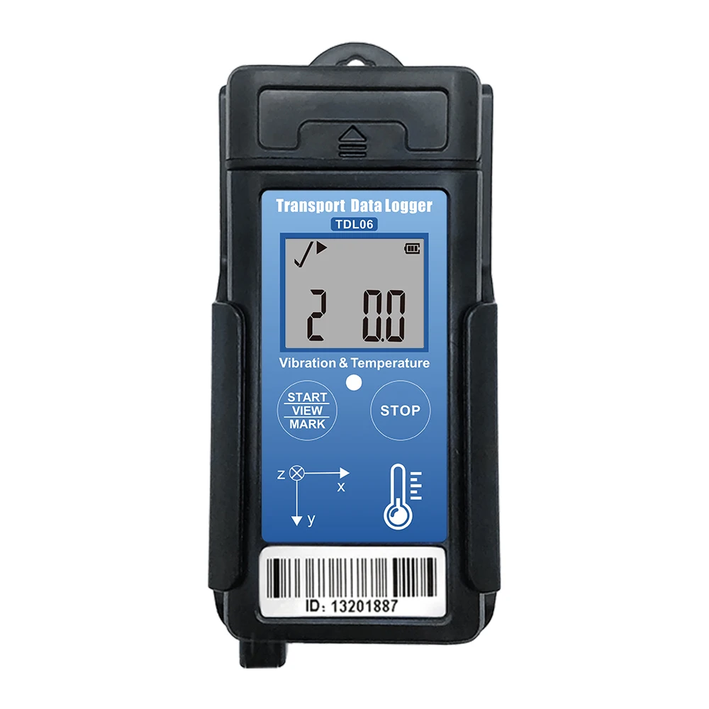 Vibration Meter Checker Tragbarer Diagnoseanalysator mit Stoßdatenlogger Temperatur Vibrationstester