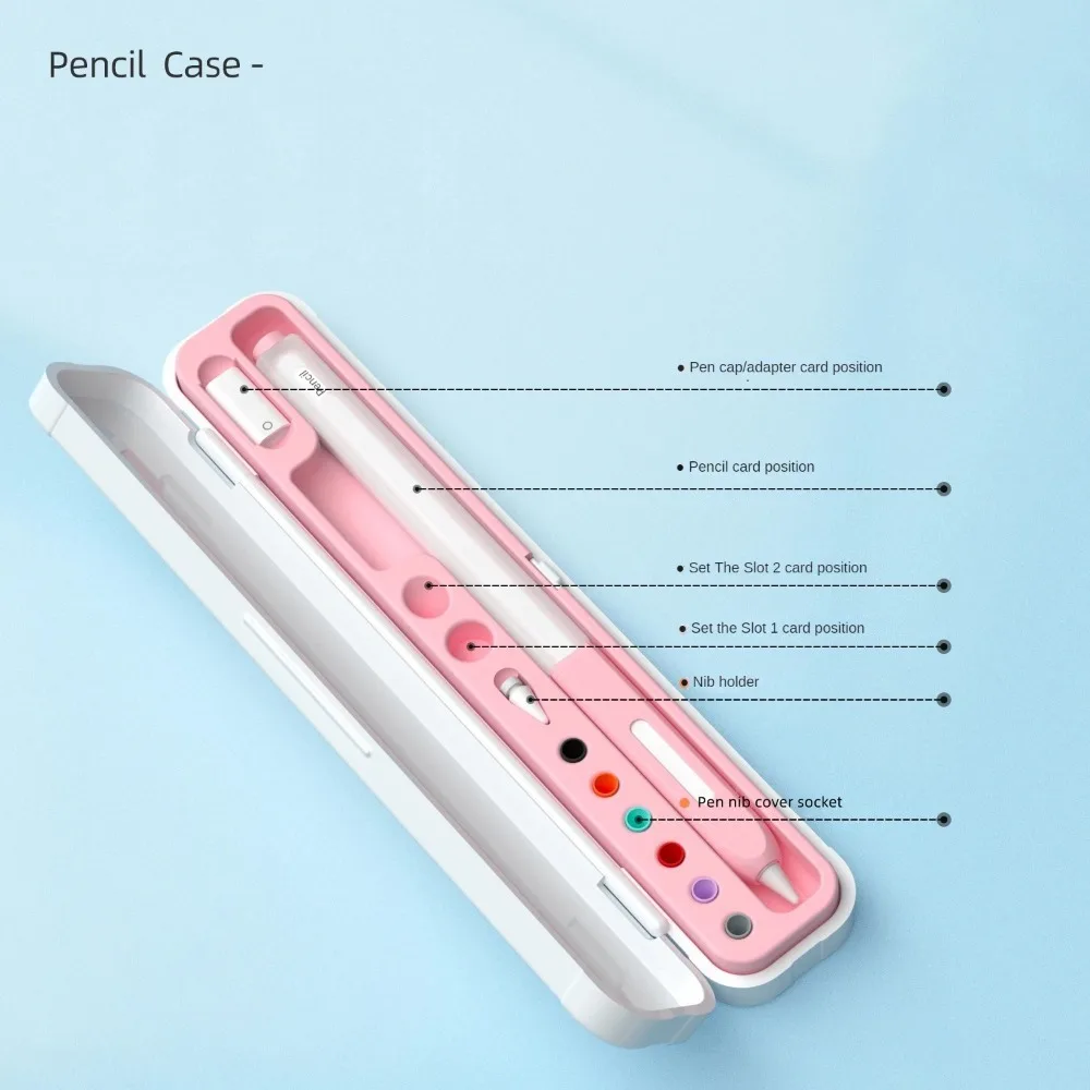 Portable for Apple Pencil 2 1 Case Storage Box Pouch Pen Holder Stylus Cover for Apple IPad Pencil 1st 2nd Gen Plastic Cases