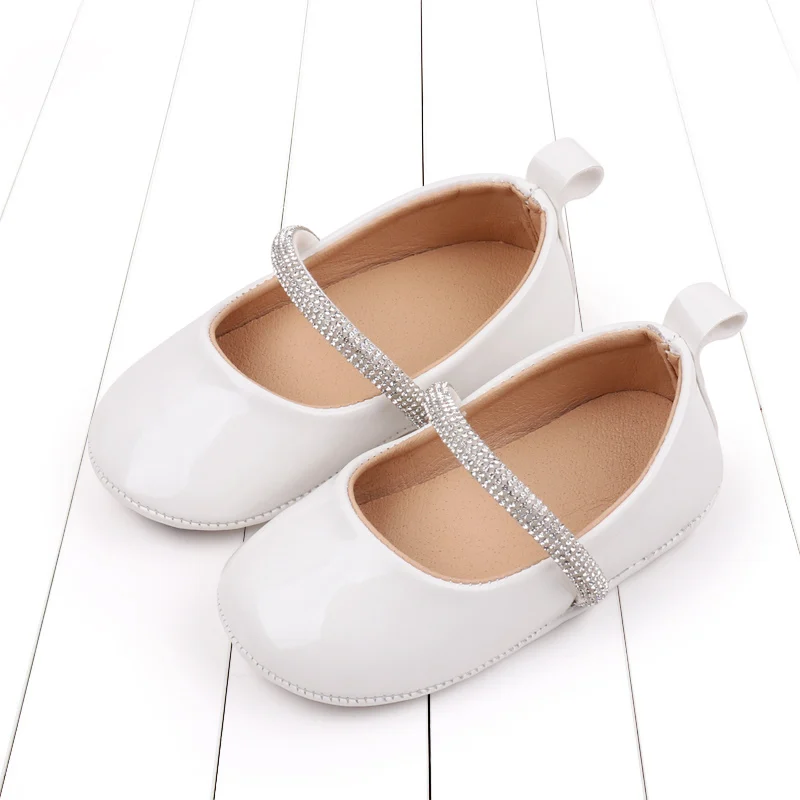 2025 nuova moda primavera bambino principessa scarpe infantili ragazze 0-18M bambino partito lucido Mary Jane stile PU TPR di alta qualità BBW3179