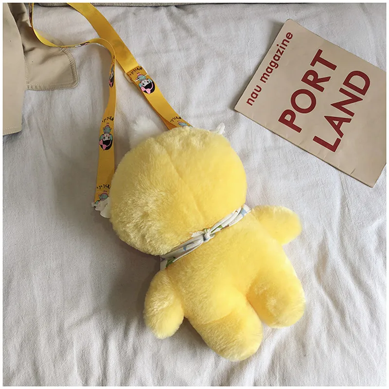 28cm Cute LaLafanfan Cafe Duck Plush Backpack Kawaii Toys Stuffed Crossbody Bag Doll Shoulder School Bag for Girls Gift