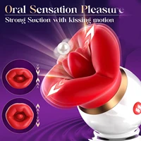 Sucking tongue licking dildo vibrator clitoris nipple g-spot pussy stimulator vagina anal masturbator adults sex toys for woman - Image 3