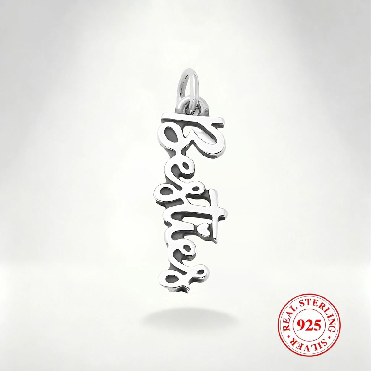 

1 PC S925 Sterling Silver Letter Pendant, Charming and Exquisite DIY Pendant, Suitable for DIY Necklace and Bracelet Decor