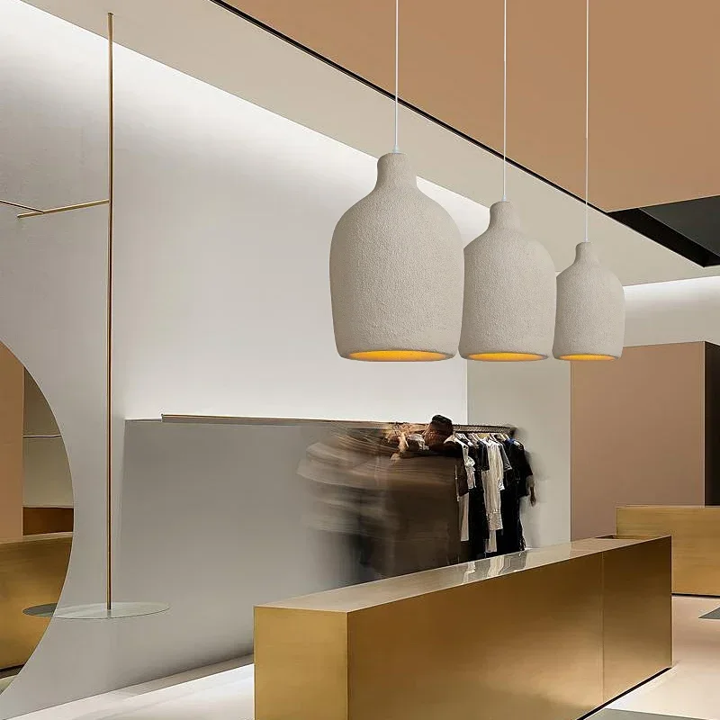 مطعم LED الثريا ضوء بار مصمم غرفة نوم أباجورة ديكور المنزل الاسمنت غرفة المعيشة الإقامة المنزلية معلقة الخفيفة