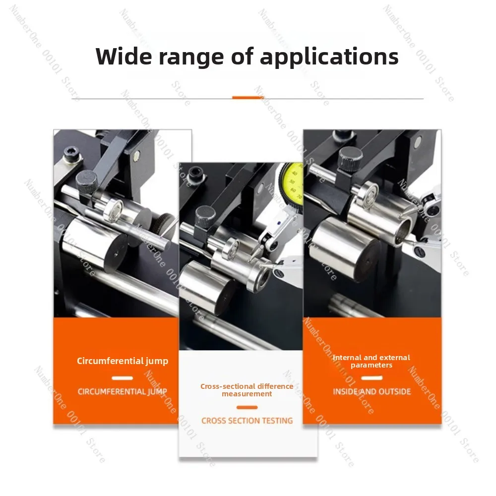 High-precision concentricity tester, coaxiality gauge, runout measurement instrument with single/dual dial indicators