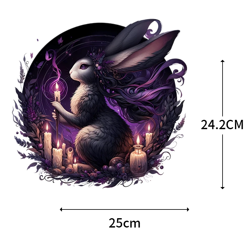 Gothic style Angel Devil Heat Transfer T-shirt Printed Stickers Flower Dragonfly DTF Clothing DIY Iron On Stickers