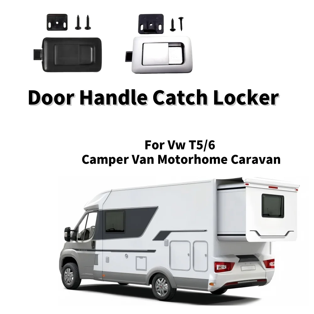 

1Pcs Metal Door Handle Catch Locker Wardrobe Cupboard Door Lock Replacement For Vw T5 6 Camper Van Motorhome Caravan