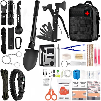 מחנה חילוץ מכונית הצלה חיצונית תיבת הישרדות כלי ערכת עזרה ראשונה sos תיבת עזרה ראשונה sos ערכת ציוד חירום ערכת ציוד, כולל אביזרים
