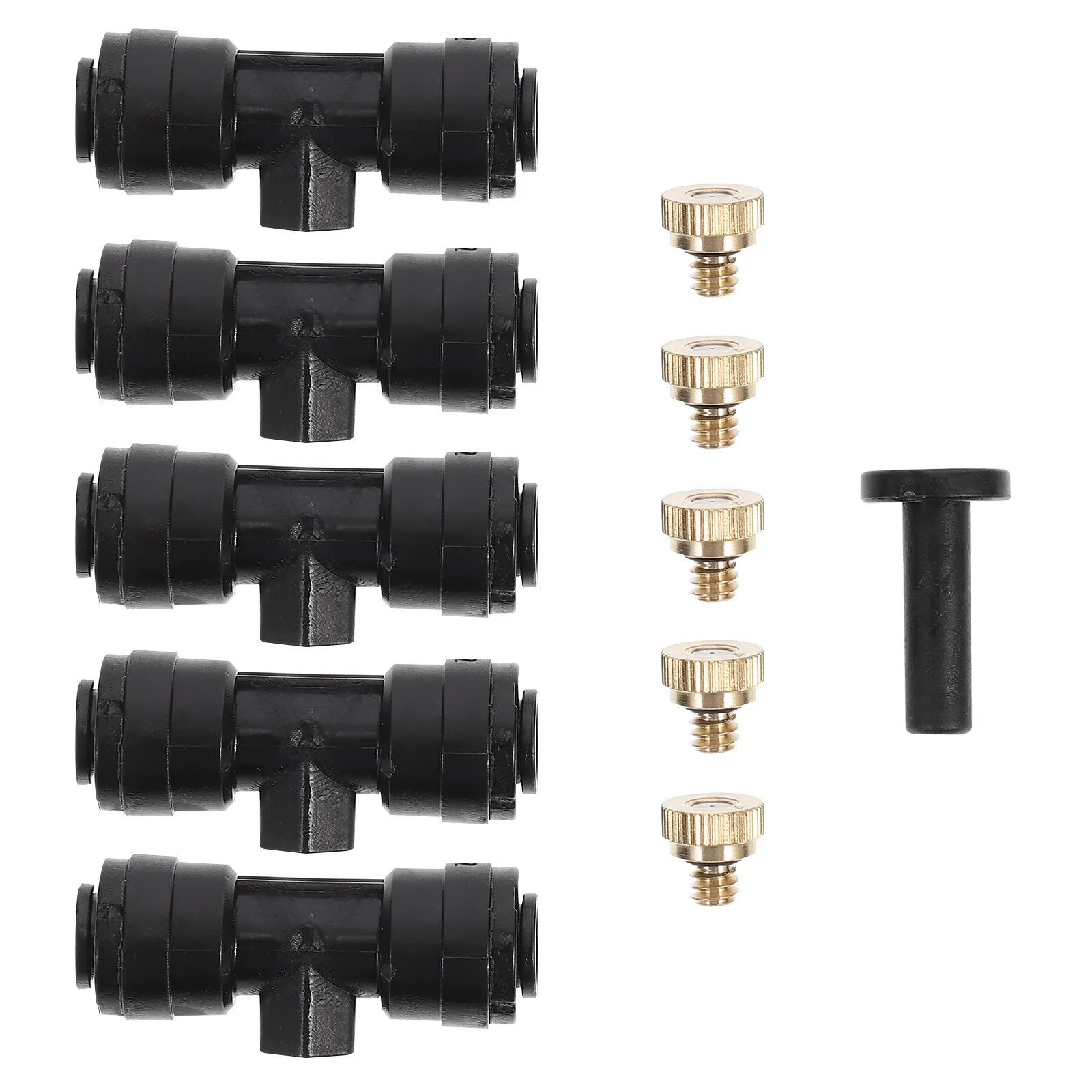 Garden Water Hose Nozzle Accessories 1/4 Black Useful Sprayer Watering Tool Copper