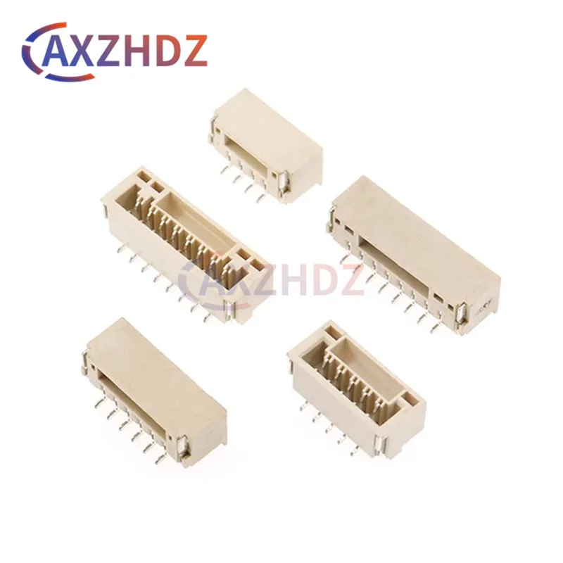 50PCS SMD GH1.25MM Connector With Lock Horizontal Vertical Type 2P/3/4/5/6/7/8Pin Header SMT