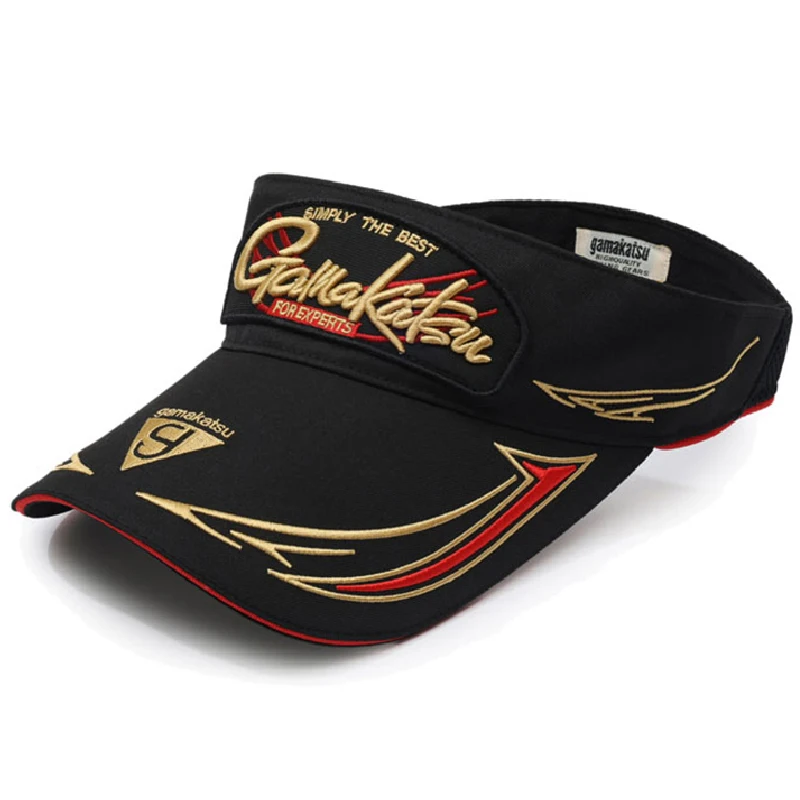 

2025 New Gamakastu Fishing Hat Sun Stretchy Visor Men Women Baseball Cap Top Empty Tennis Golf Cap Sun Protection Running Caps