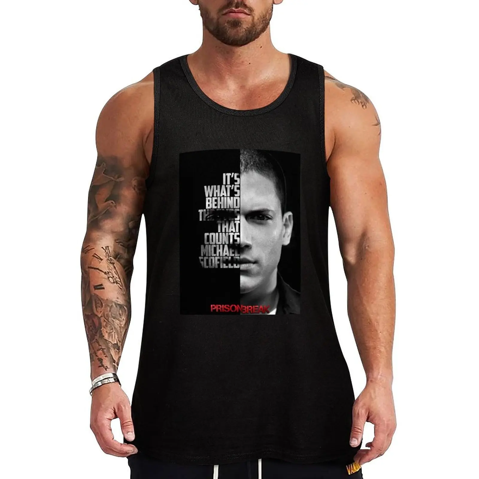 

Black and white Michael Scofield, Prison Break quote. Tank Top anime new in tops & t-shirt