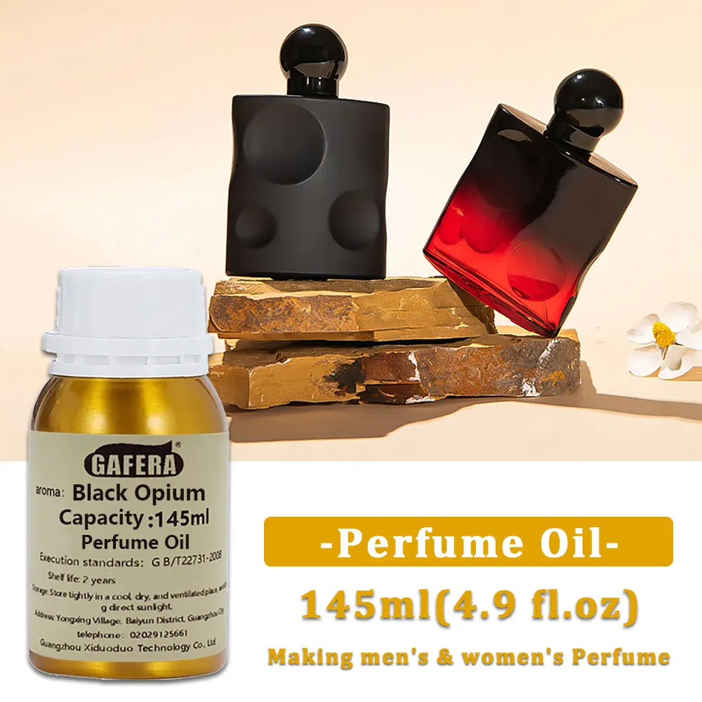 GAFERA 145ml (4.9 oz) Aceite de Perfume Black Opium, Aceite Esencial para Perfumes Caseros para Hombre y Mujer, Fragancia de Marca Autoajustable