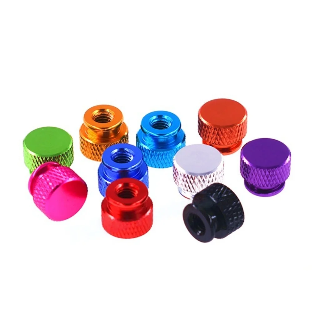 1-10Pcs Anodized Aluminum Knurled High Step Thumb Nut For RC Model 10 Colors M3- M6 Blind Hole Frame Hand Tighten Nuts