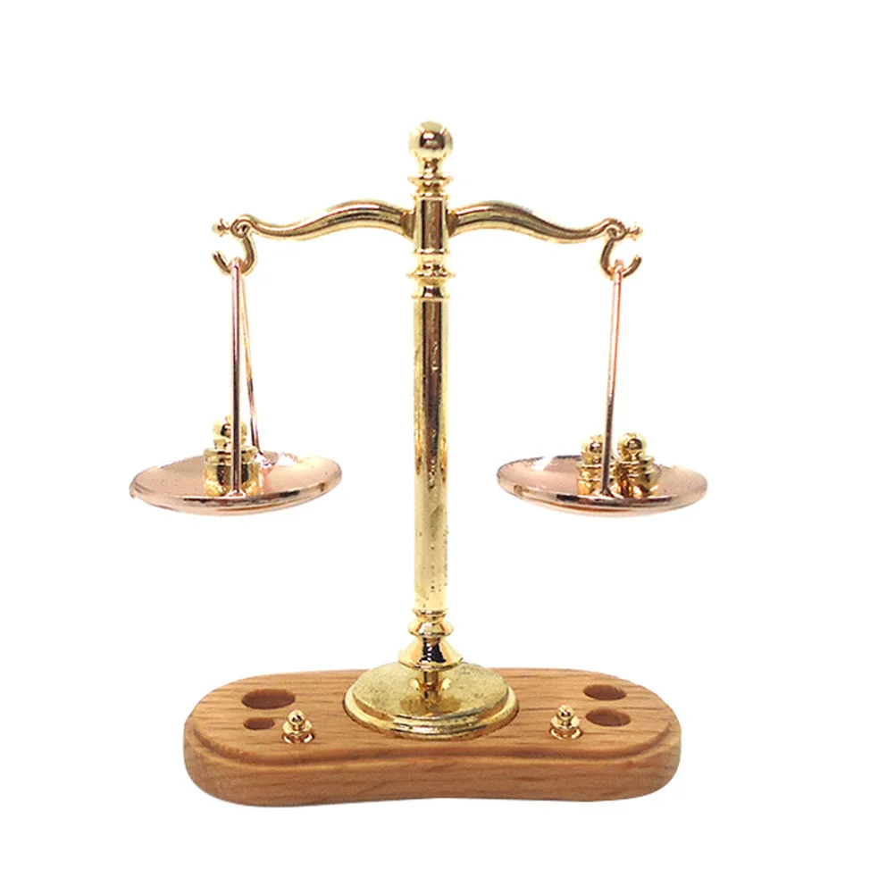 

Simulation Balance Mini Scale Adorn Simulated Home Adornment Kids Plaything Small Weighing House Accessories Decor Weight