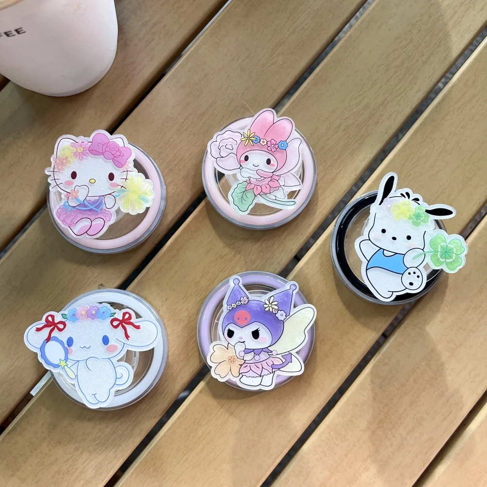 

Sanrio Korean Cute Flower For Magsafe Magnetic Phone Griptok Grip Tok Stand For iPhone Foldable Wireless Charging Case Holder