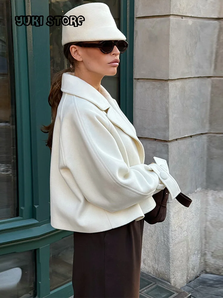 

Fashion Solid Lapel Cardigan Women Loose Button Full Sleeve Female Office Outwear 2025 Autumn Lady Casual New Streetwear