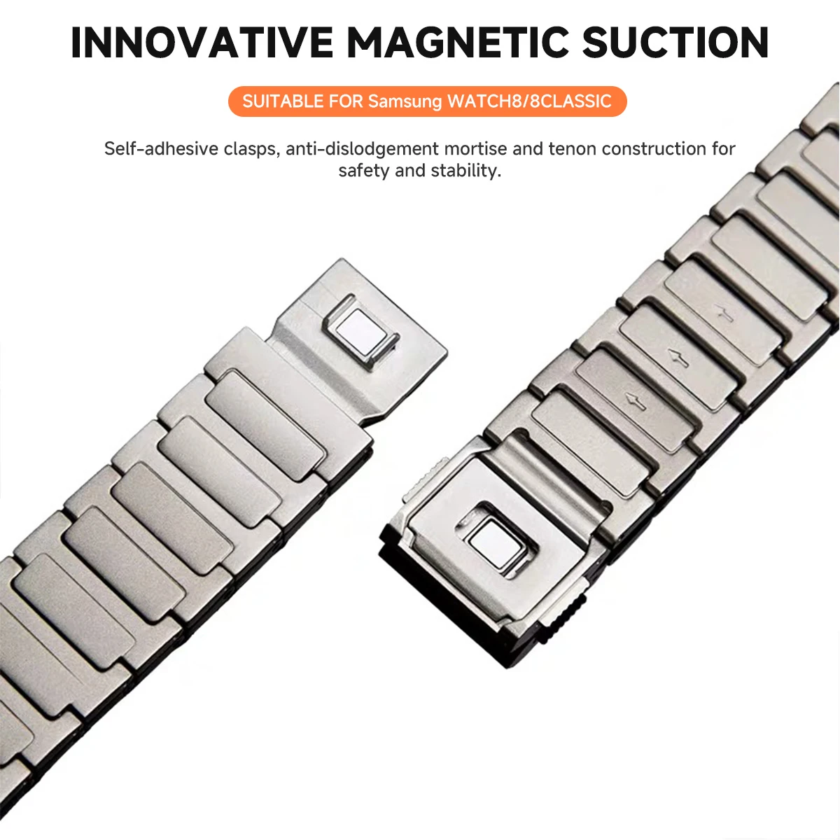 Luxury Titanium Magnetic Strap for Samsung Galaxy Watch 8 40mm 44mm 8Classic 46mm business strap Bracelet for Galaxy Watch 8