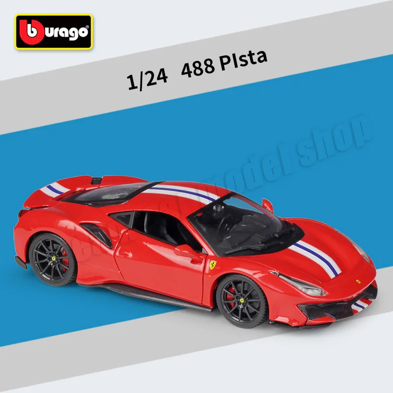 Bburago 1:24 Ferrari Enzo 488 GTB Monza SP1 SF90 modèle de voiture Collection voitures miniatures moulées sous pression modèle jouet voiture cadeaux en gros