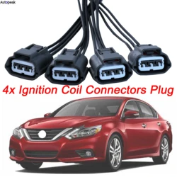 4x Ignition Coil Plug Female Connector For Nissan Maxima Murano NP300 NV1500 NV2500 NV3500 Pathfinder 2003 2009 2011 2012 2014