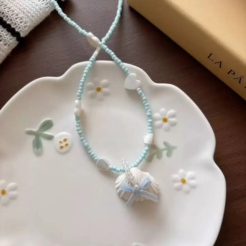 Premium Blue Beaded Shell Starfish Shell Non Slip Beaded Adjustable Lightweight Ocean Resort Daily Wear