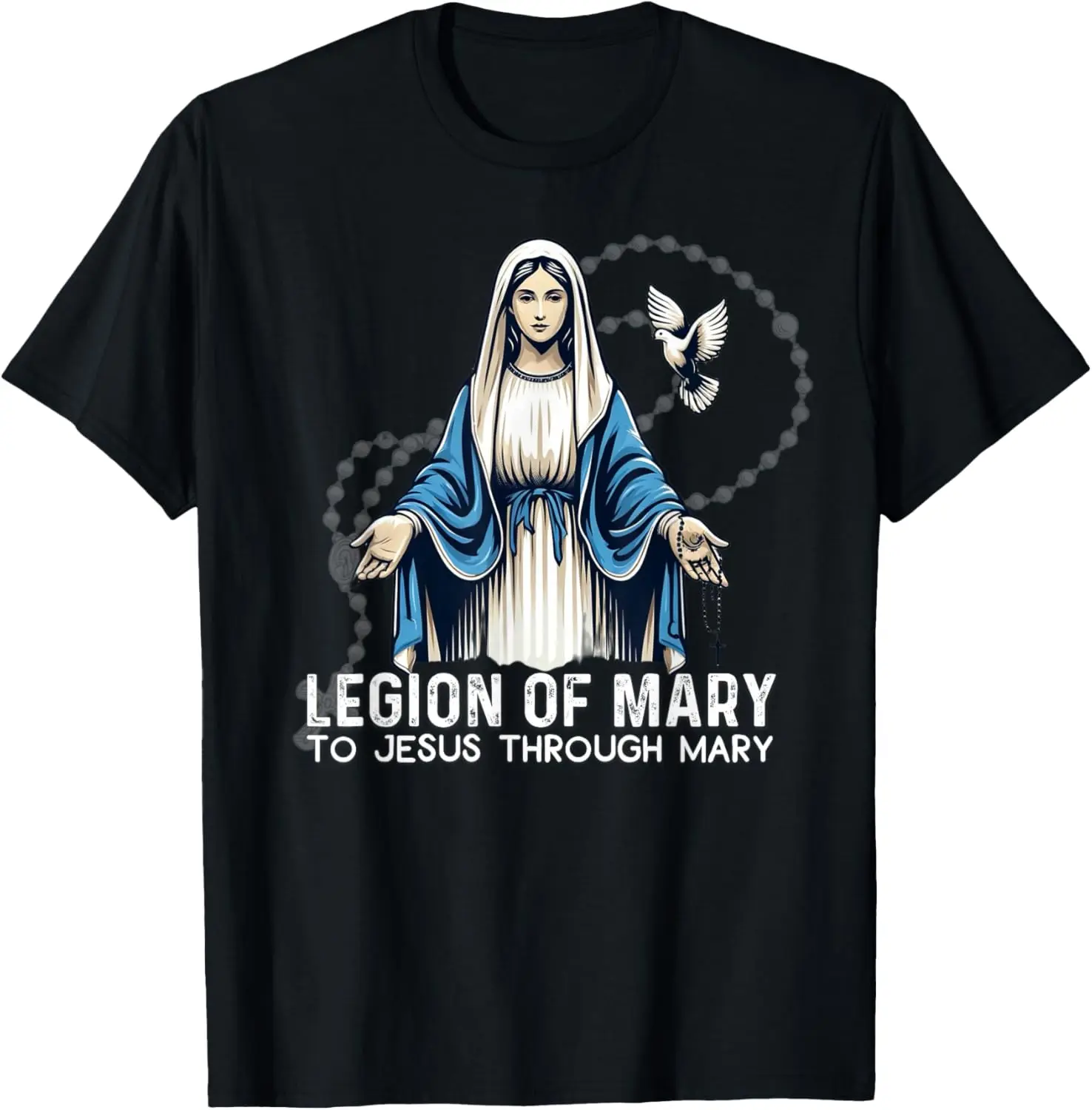 Legion of Mary Our Lady Catholic T-Shirt 100% Cotton O-Neck Short Sleeve Summer Casual Mens T-shirt Streetwear