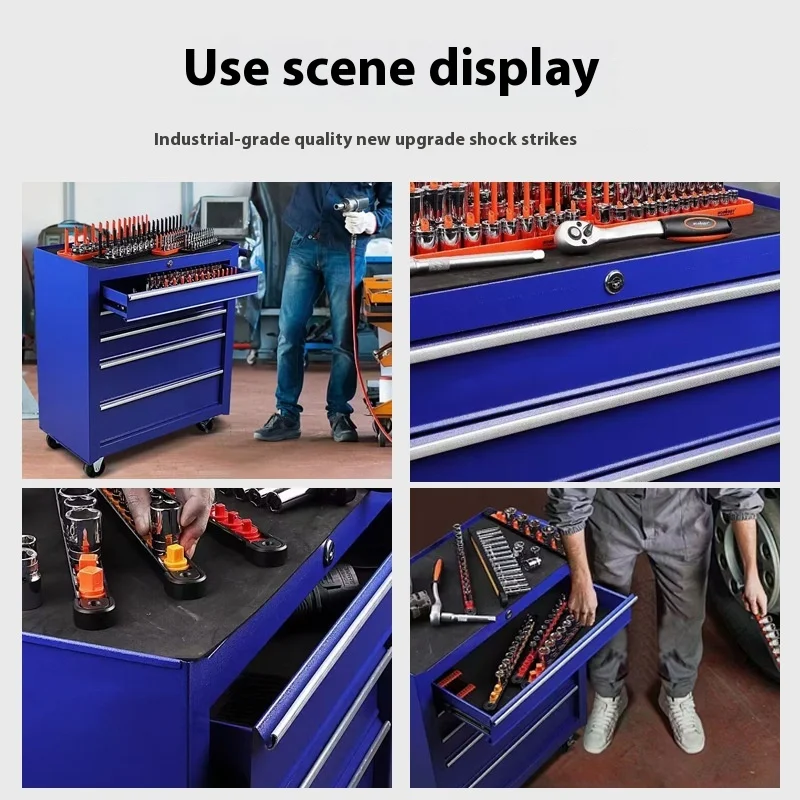 5/7drawer multifunctional tool cart, car maintenance mobile tool cabinet, handcart, repair workshop parts cabinet, iron storage