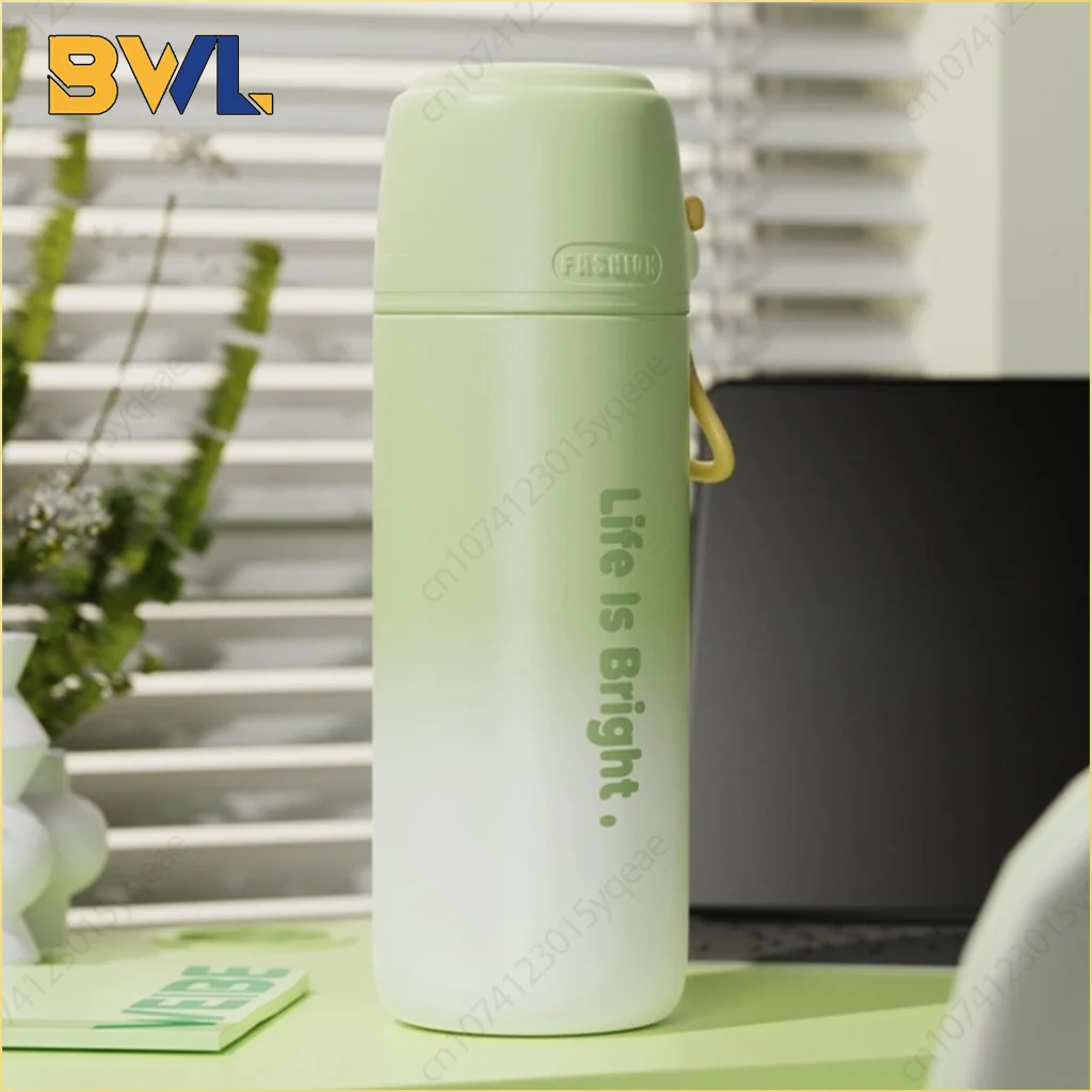 Gradient Stainless Steel Insulated Water Bottle 316 Travel Mug with Handle Portable Sports Cup Halloween Christmas Holiday Gift