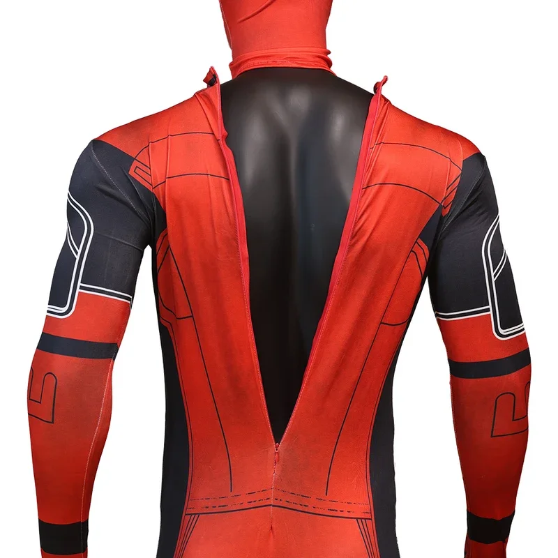 Disfraz de cuerpo completo de MARVEL DEADPOOL con capa para niños y adultos, mono con patrón 3D, mono con accesorios ricos # 1 # W