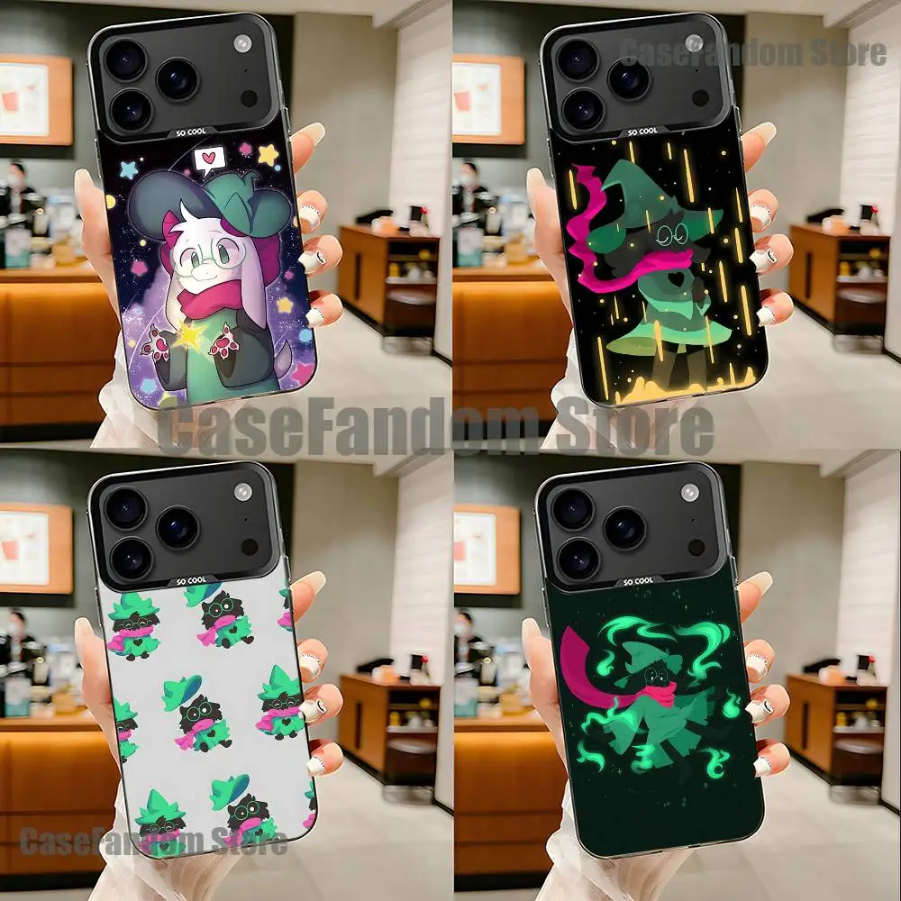 

D-Deltarunes R-Ralsei Game For iPhone 17,16,15,14,13,12,11,Pro,MAX,Plus Black Shockproof Candy Matte Cover