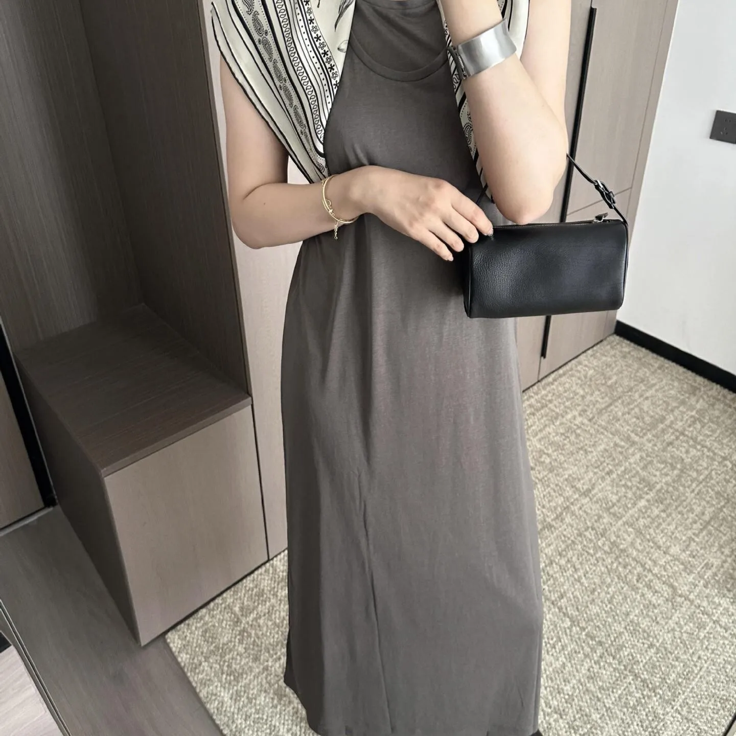Leather Pen Holder Bag Pure Color Single Shoulder Crossbody Handbag Manya Brand Daily Match Leather Underarm Bag