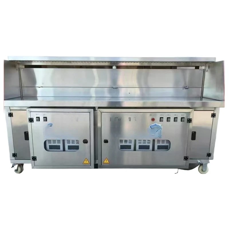 

Water, electricity, smokeless composite barbecue cleaning, environmentally friendly commercial stall mobile purifier integrated