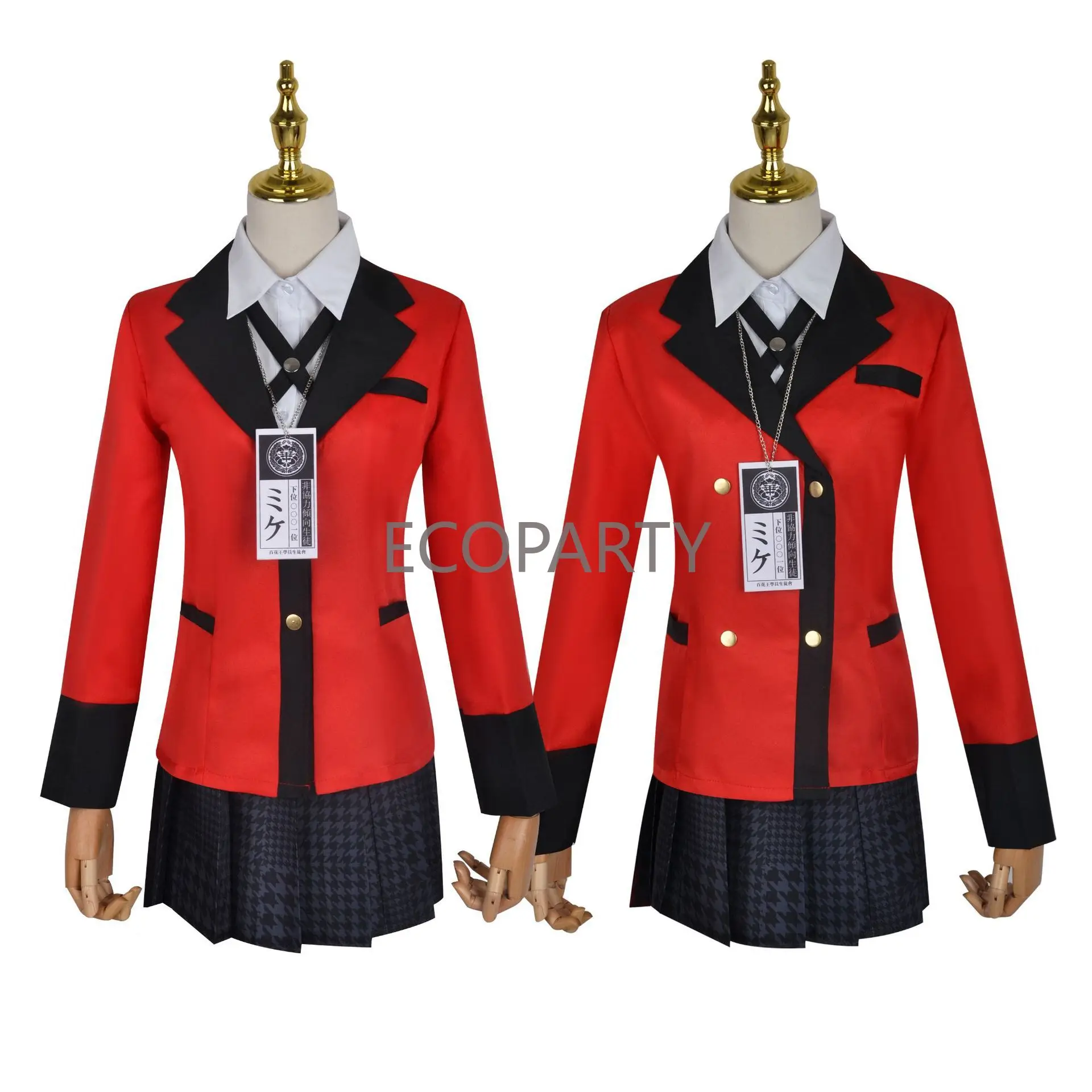 Kakegurui Jabami Yumeko Cosplay Kostüm Halloween Sayaka zwanghaften Spieler Anime Schulmädchen Falten rock Uniform vollen Satz