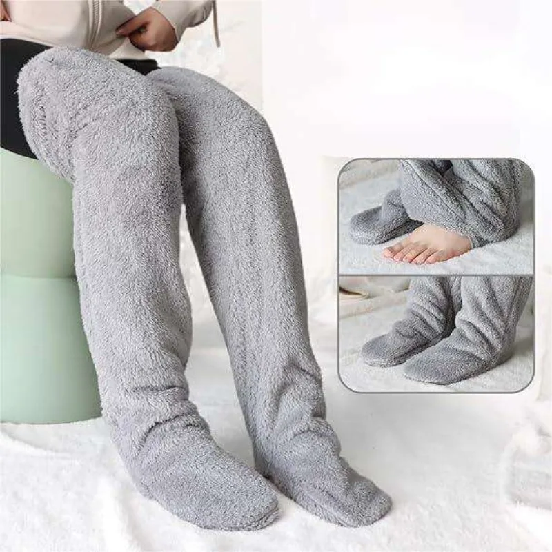 

Soft and Cozy Merino Wool Crew Socks for Women Long Thermal Winter Hiking Cabin Crew Comfortable Leg Warmers for Parties