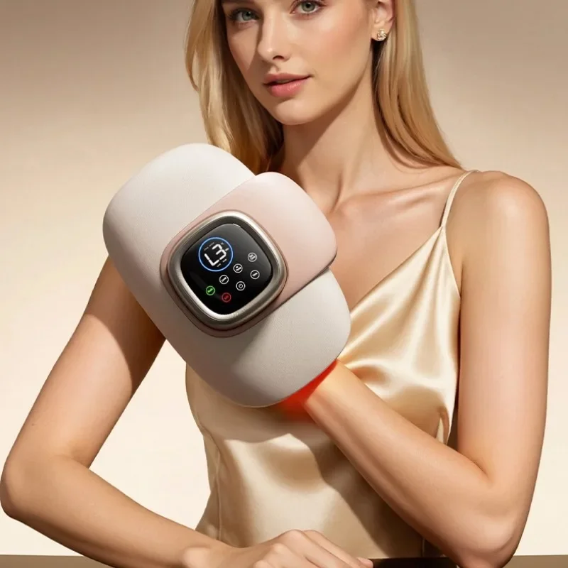 Hand Massager, Hot Compress Kneading Physiotherapy Device for Wrist Fingers Palms Joint Numbness Relief