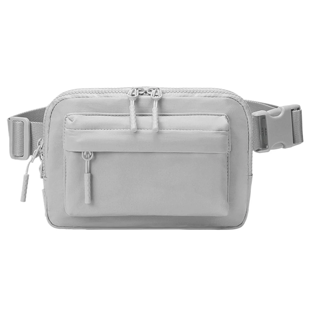 Saco de cinto de nylon impermeável, grande capacidade, pequeno saco crossbody monocromático, correndo saco de peito, alça ajustável para esportes ao ar livre