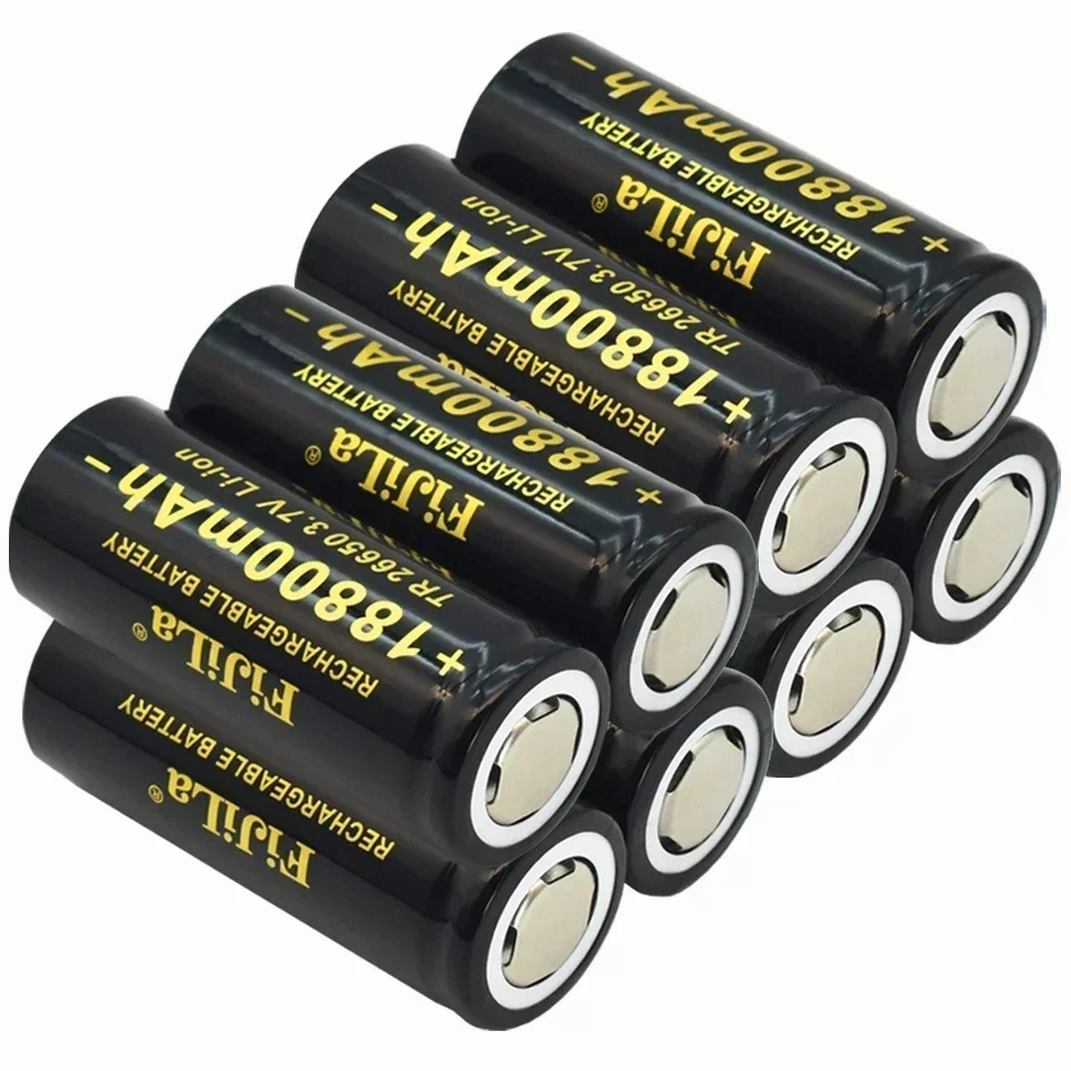 100% New Original High Quality 26650 Battery 18800mAh 3.7 V 50A Lithium Ion Battery For 26650 LED Flashlight