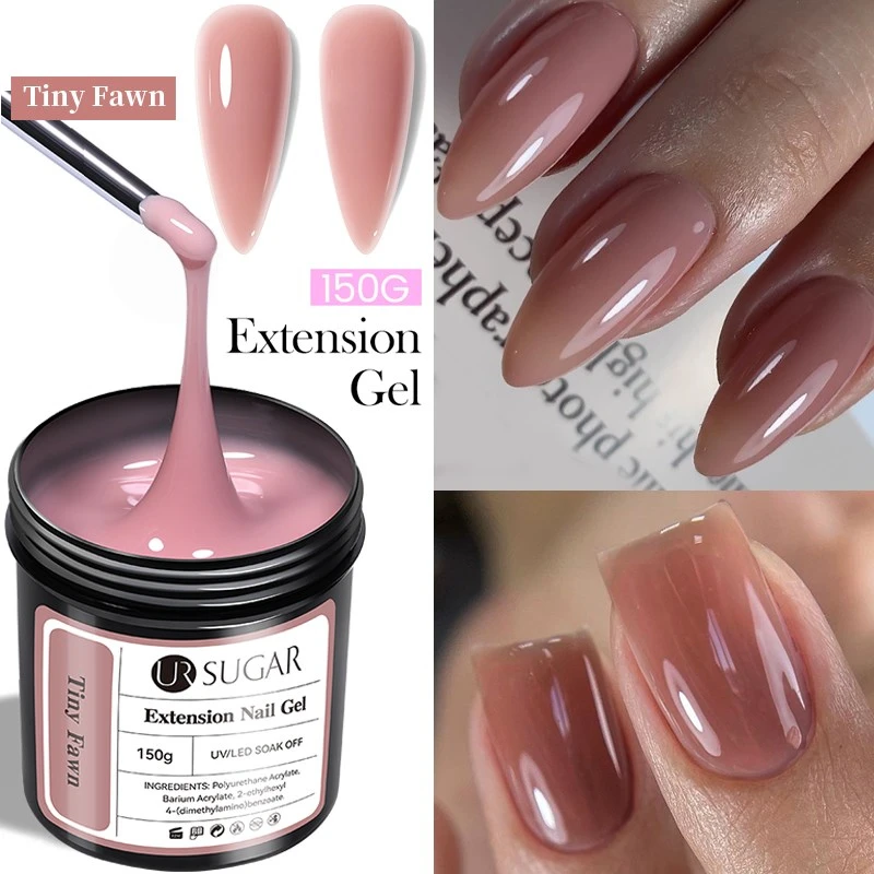 

UR SUGAR 150g Extension Nail Gel Polish Clear Nude Pink Nails Finger Form Camouflage Hard Gel Acrylic Nail Manicure