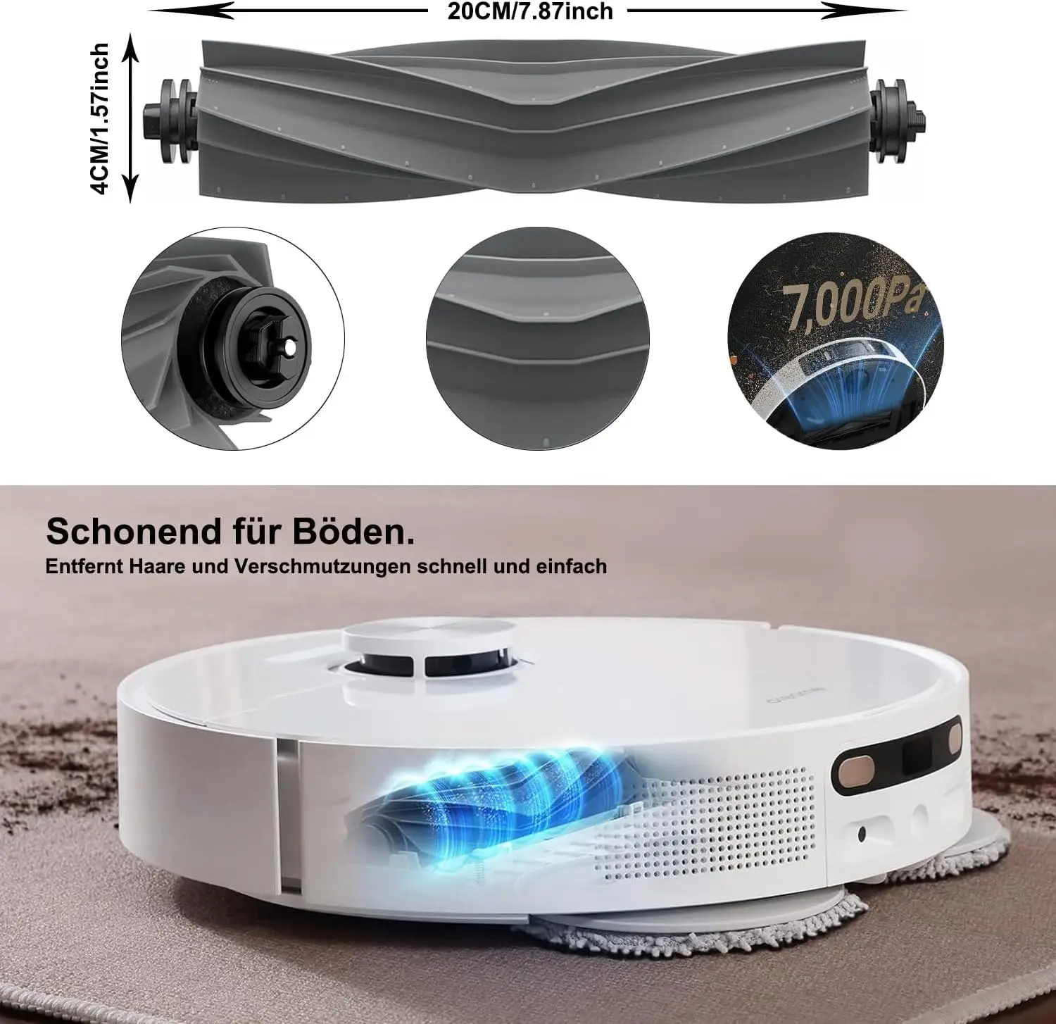 ل Dreame L40 الترا/X40 الترا اكسسوارات المطاط الجانب الرئيسي فرشاة القماش كيس لجميع الغبار فلتر HEPA روبوت فراغ استبدال أجزاء