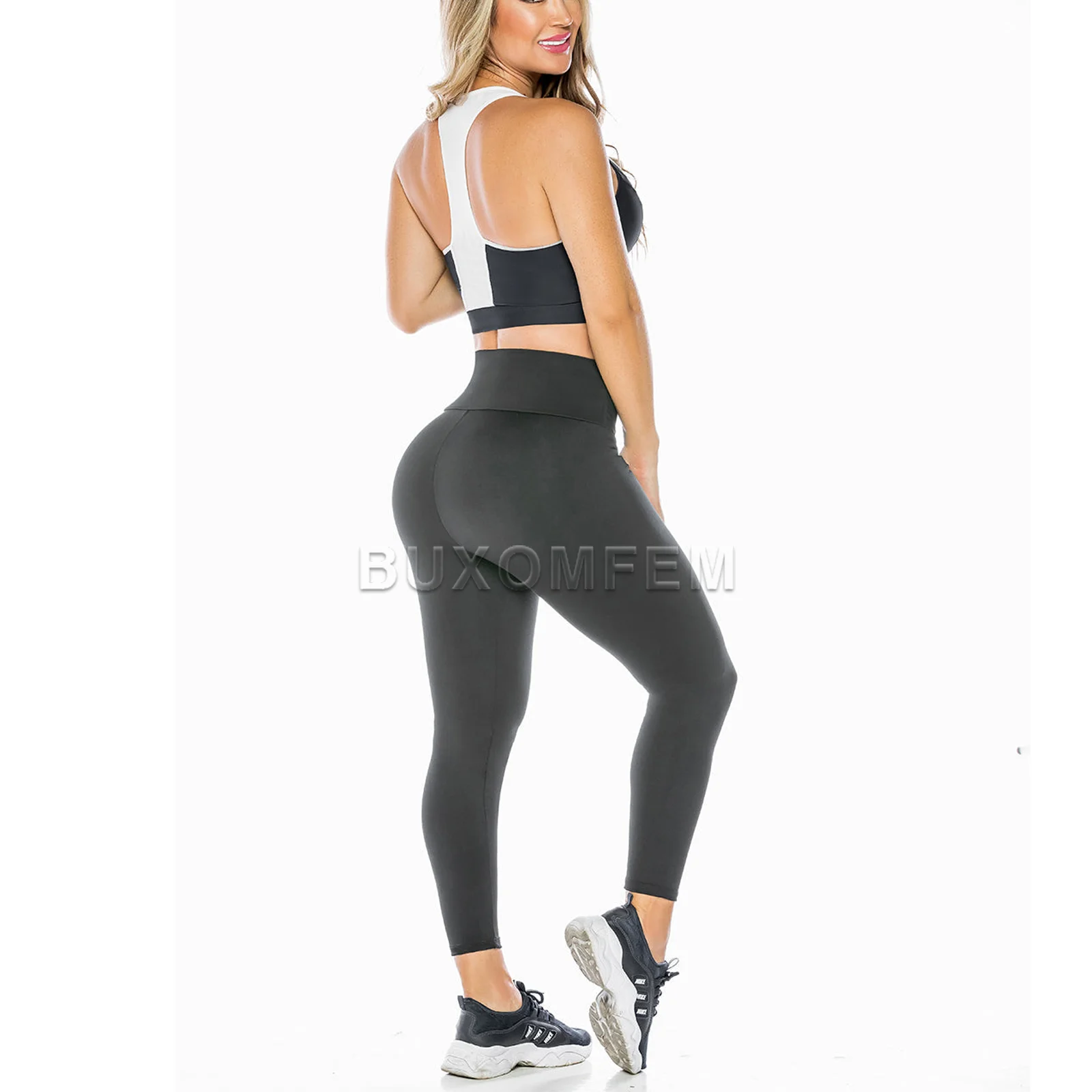 การสร้างแบบจําลองของผู้หญิงBreathable SLIM FITกางเกงรูปแน่นยืดBUTT Lifterกางเกงขายาวเอวสูงกางเกงโยคะไม่มีรอยต่อ 2025
