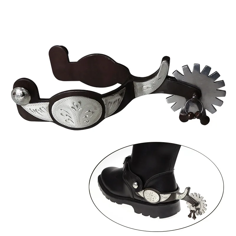 2 قطعة توتنهام الغربية خمر منحوتة توتنهام الرجعية البرونزية منخفضة الكربون الصلب الحصان توتنهام مع تروس قابلة للدوران للفروسية