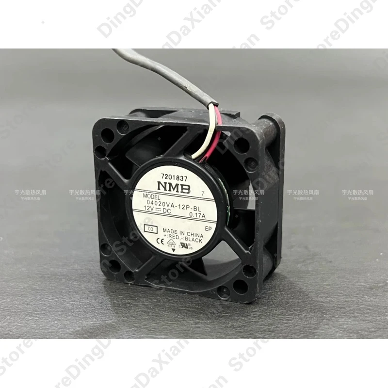 D+ For NMB 04020VA-12P-BL 1PCS DC12V 0.17A 4CM 3-Pin Dual Ball Cooling Fan 4020 40×40×20mm